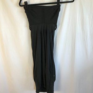 Lululemon Tank Top Dress Women Size 6 Black Strappy Open Back Mesh Long Stretch